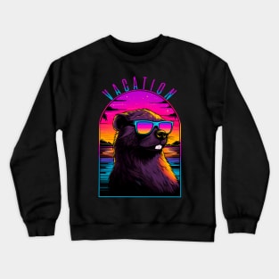 Beaver in sunglasses, vacation Crewneck Sweatshirt